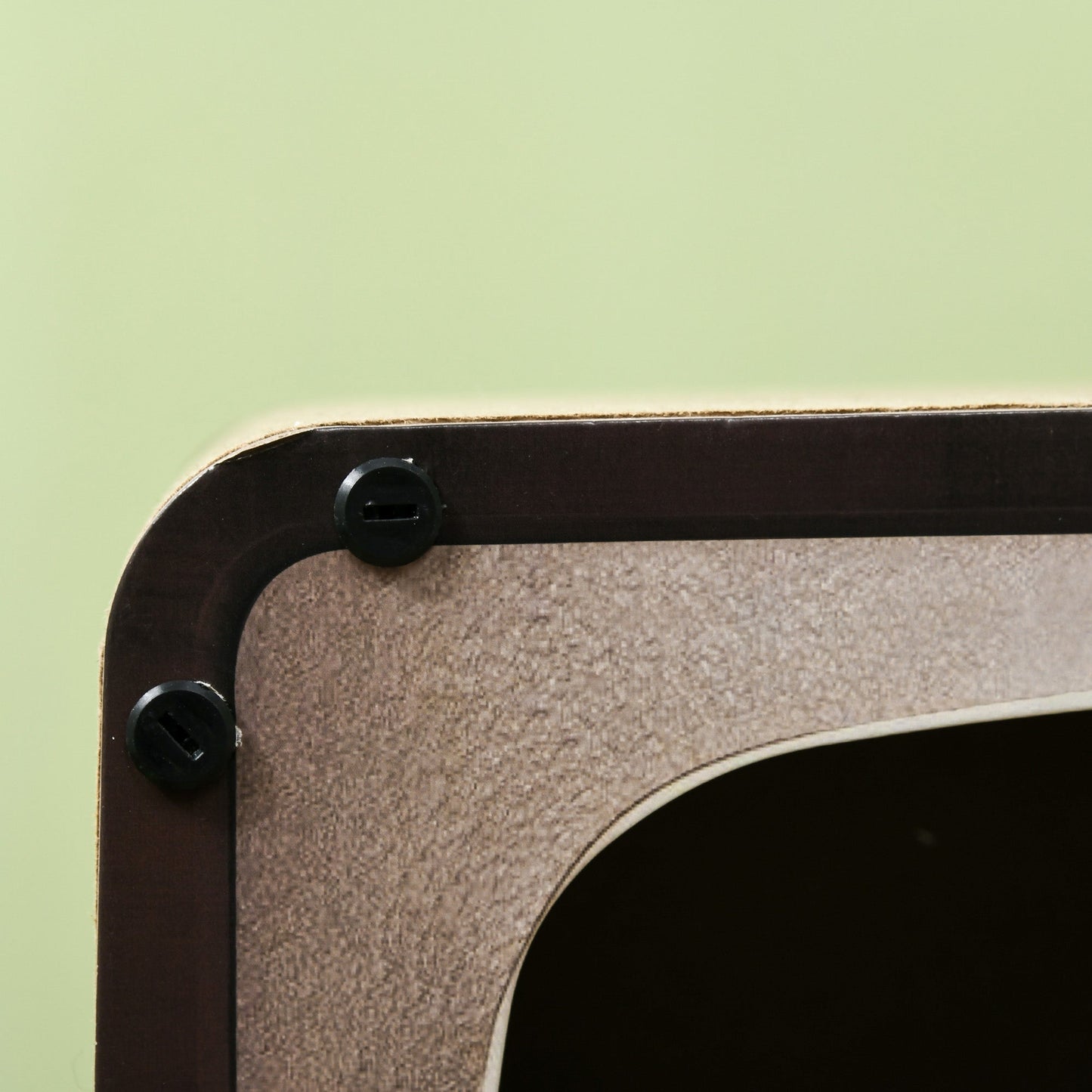 Cat Scratching Board, Cat Scratcher TV Shape Corrugated Cardboard 2 in 1 Cat House with Catnip, for Indoor Cats, Brown