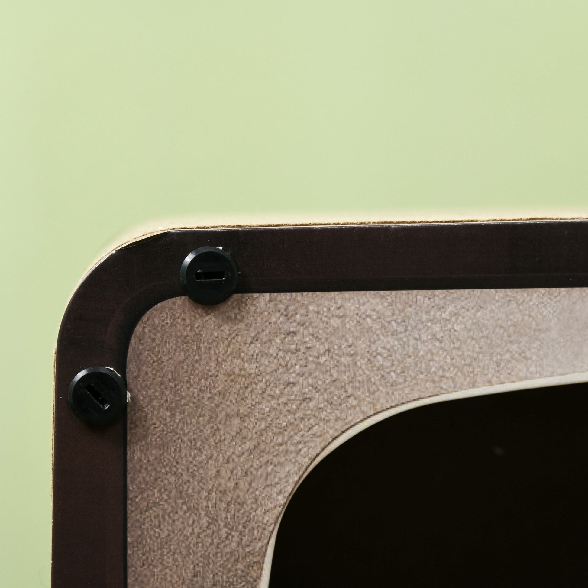 Cat Scratching Board, Cat Scratcher TV Shape Corrugated Cardboard 2 in 1 Cat House with Catnip, for Indoor Cats, Brown