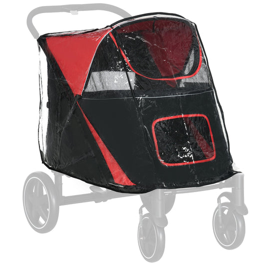Dog Stroller Rain Cover, Cover for Dog Pram Stroller, Buggy for Large, Medium Dogs w/ Rear Entry