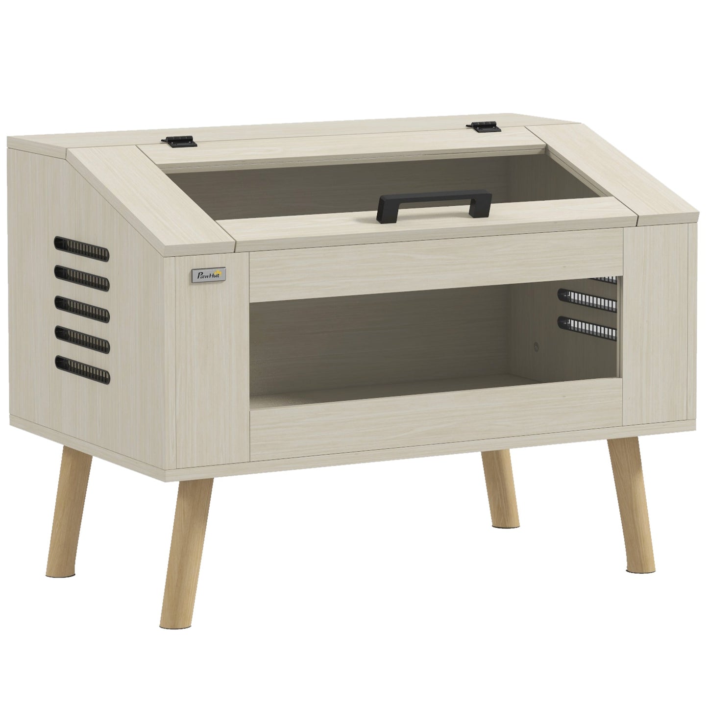 111L Reptile Vivarium Terrarium with Tempered Glass Windows, Openable Top for Snake Lizards, Horned Frogs, Chameleons, Hamsters, Gerbils, 80 x 50 x 60cm