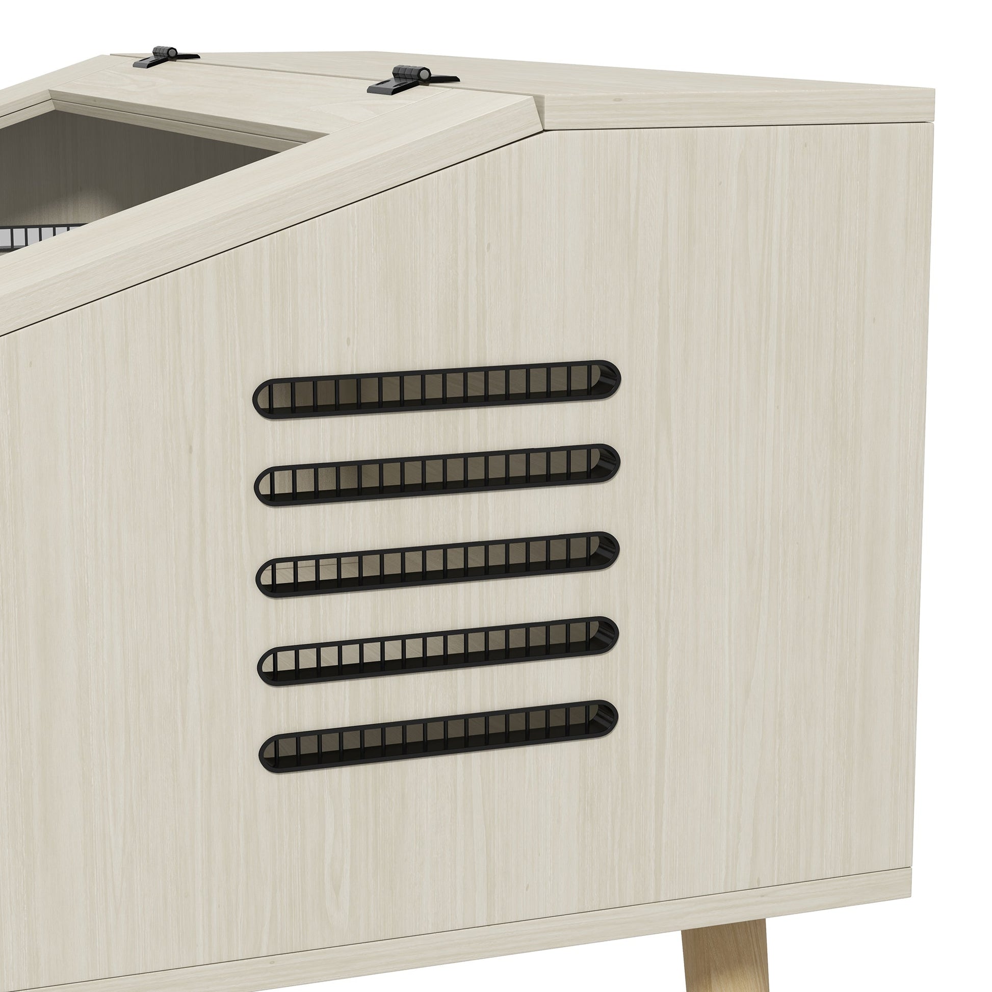 111L Reptile Vivarium Terrarium with Tempered Glass Windows, Openable Top for Snake Lizards, Horned Frogs, Chameleons, Hamsters, Gerbils, 80 x 50 x 60cm