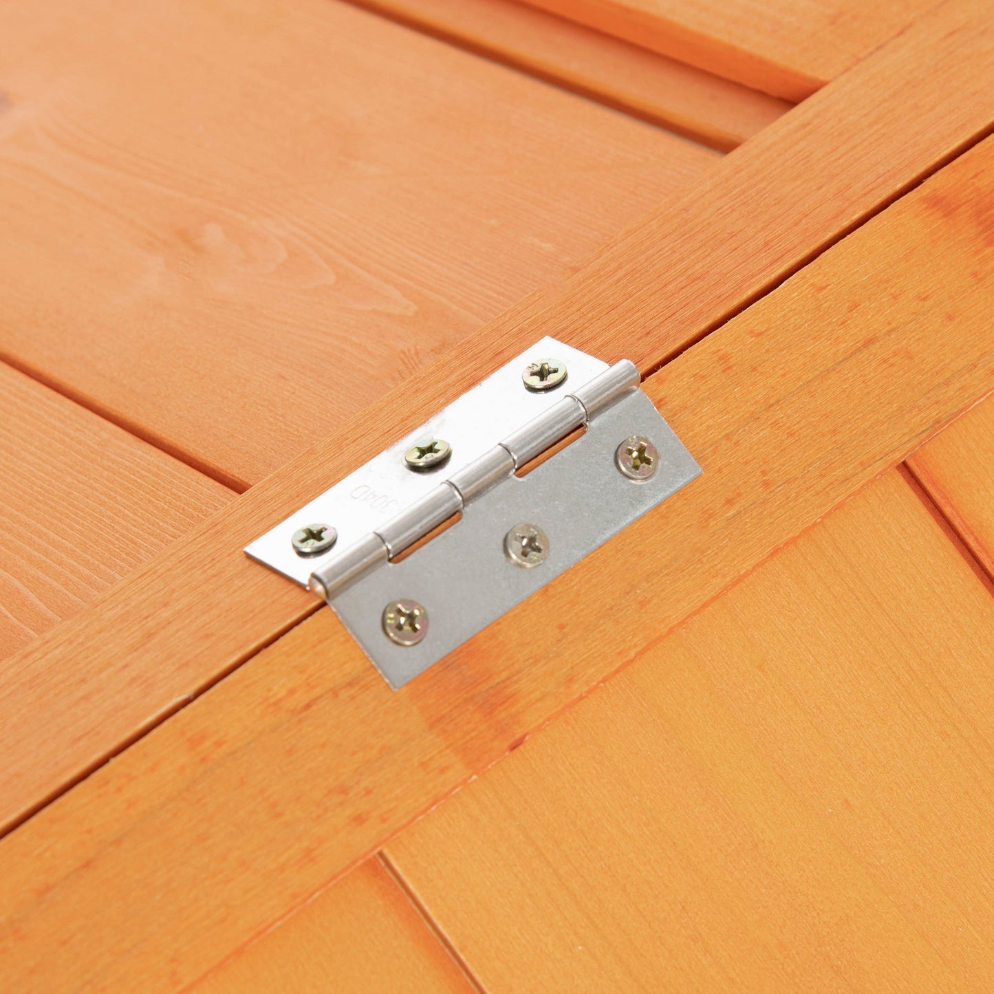 Chicken Run, Wooden Chicken Coop with Nesting Box, Openable Roof for 4-8 Chickens, Rabbits, Ducks, for Garden - Orange