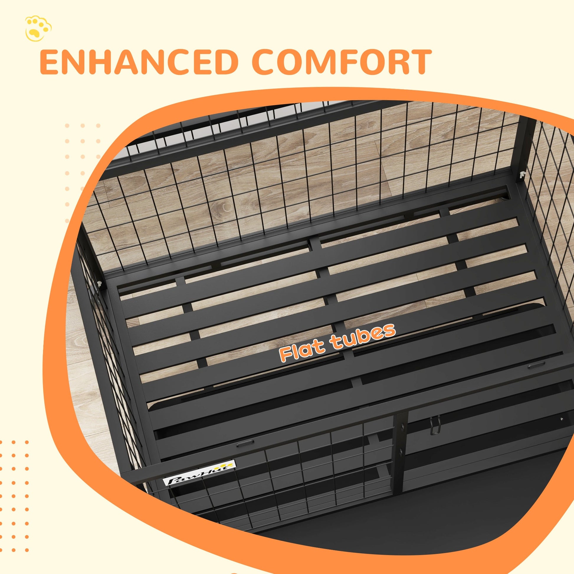 36" Heavy Duty Dog Crate with Bowl Holder, Dog Cage on Wheels with Removable Tray, Openable Top, Detachable Door, Indoor Outdoor Use, for Medium and Large Dogs - Black