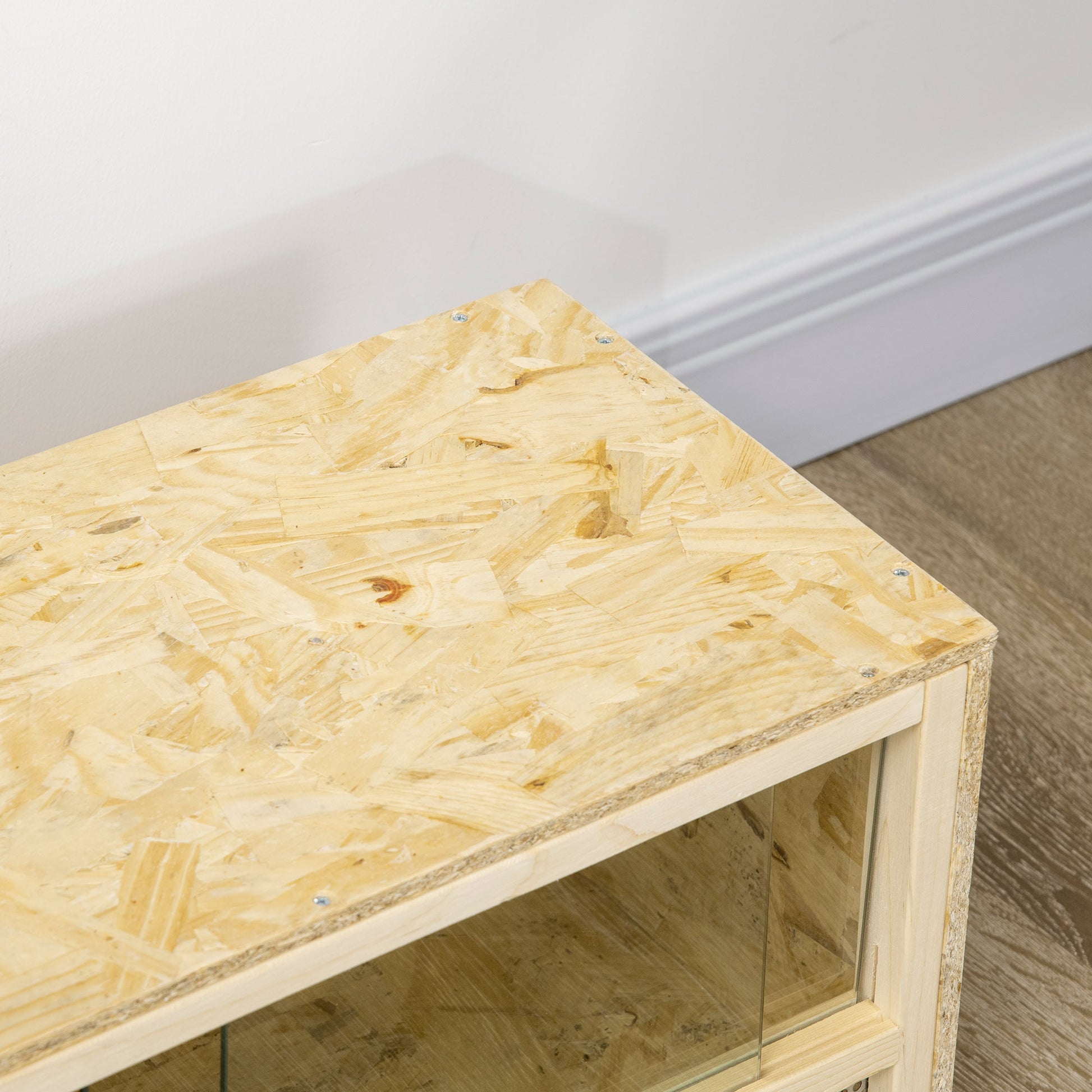 Reptile Terrarium Vivarium Habitat w/ Transparent Sliding Doors, Breathable Mesh, for Lizards, Horned Frogs, Snakes and Chameleons, 60 x 29.5 x 29.5cm