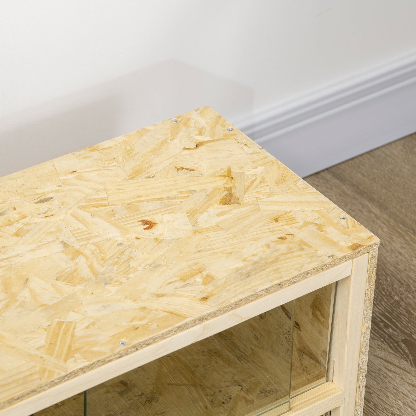 Reptile Terrarium Vivarium Habitat w/ Transparent Sliding Doors, Breathable Mesh, for Lizards, Horned Frogs, Snakes and Chameleons, 60 x 29.5 x 29.5cm