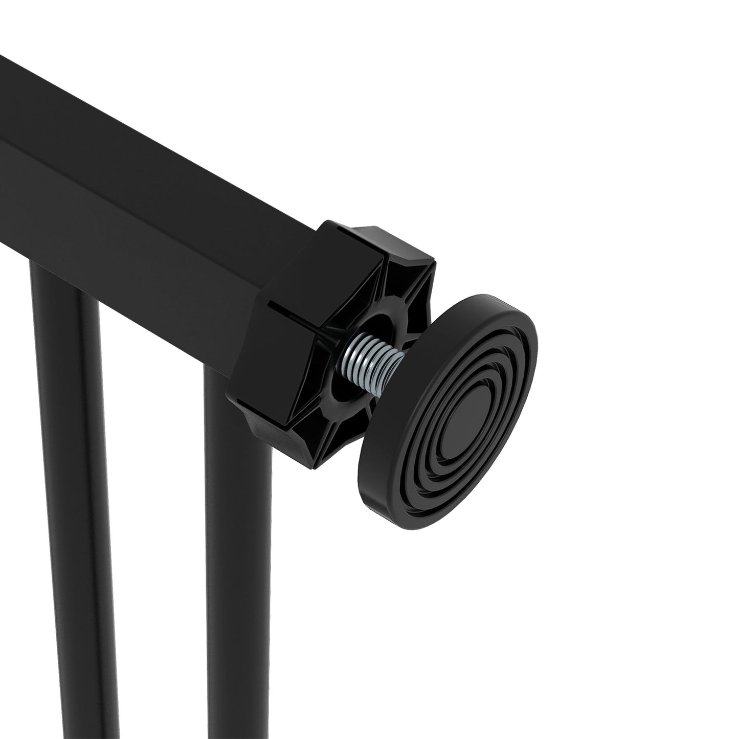 Dog Gate Stair Gate Pressure Fit Pets Barrier Auto Close for Doorway Hallway, 74-87cm Wide Adjustable, Black