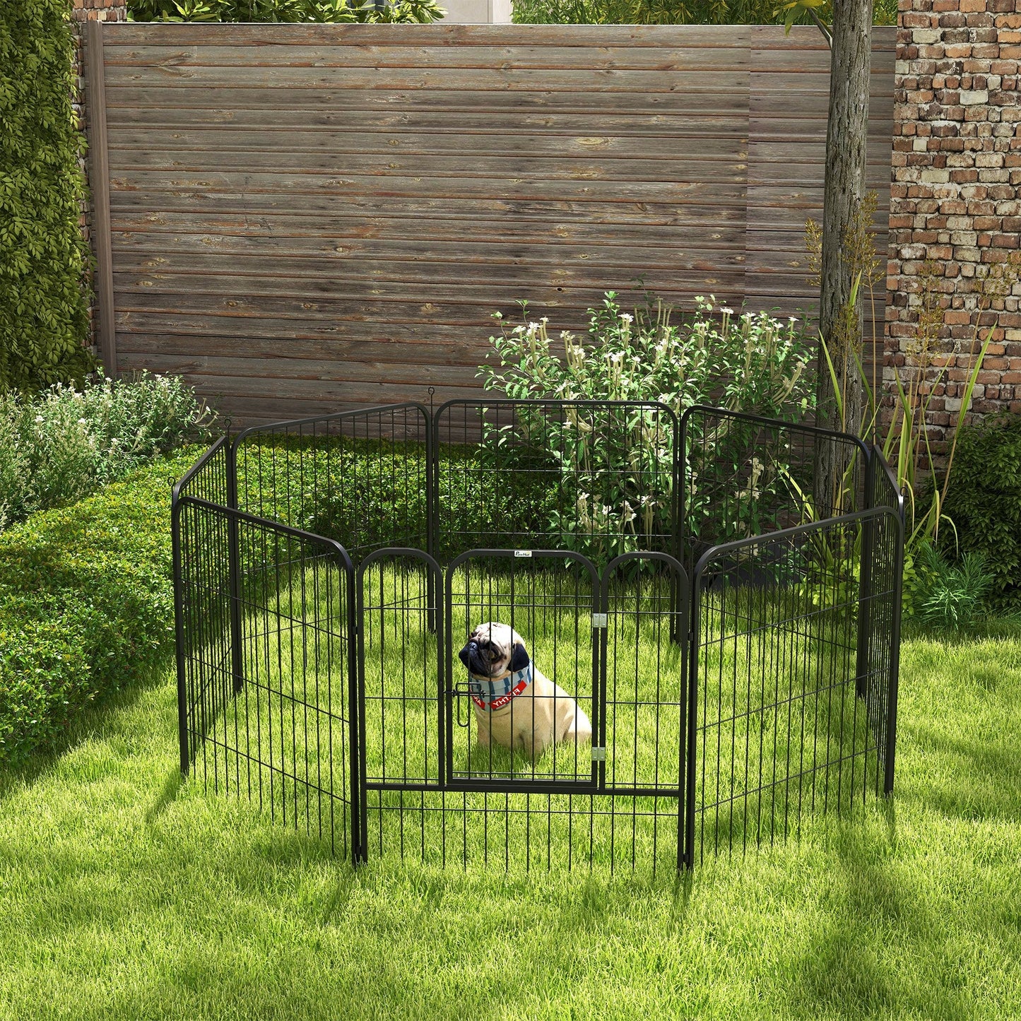 Dog Pen 8 Panels Puppy Pen Heavy Duty Pet Playpen for Indoor Outdoor for Dogs, Rabbits, Ducks 80cm High