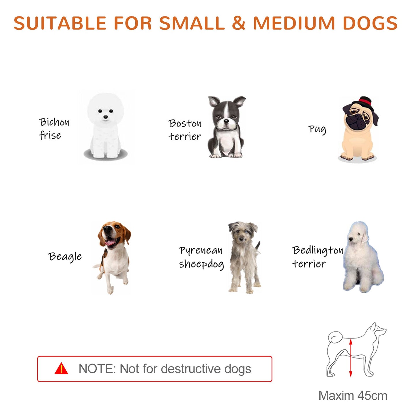 Freestanding Dog Gate, Foldable Pet Fence, Indoor Wood Barrier, Stair Gate with Support Feet, for Doorway, Hallway, Small and Medium Dogs, 69H x 104-183 cm, Blue-grey