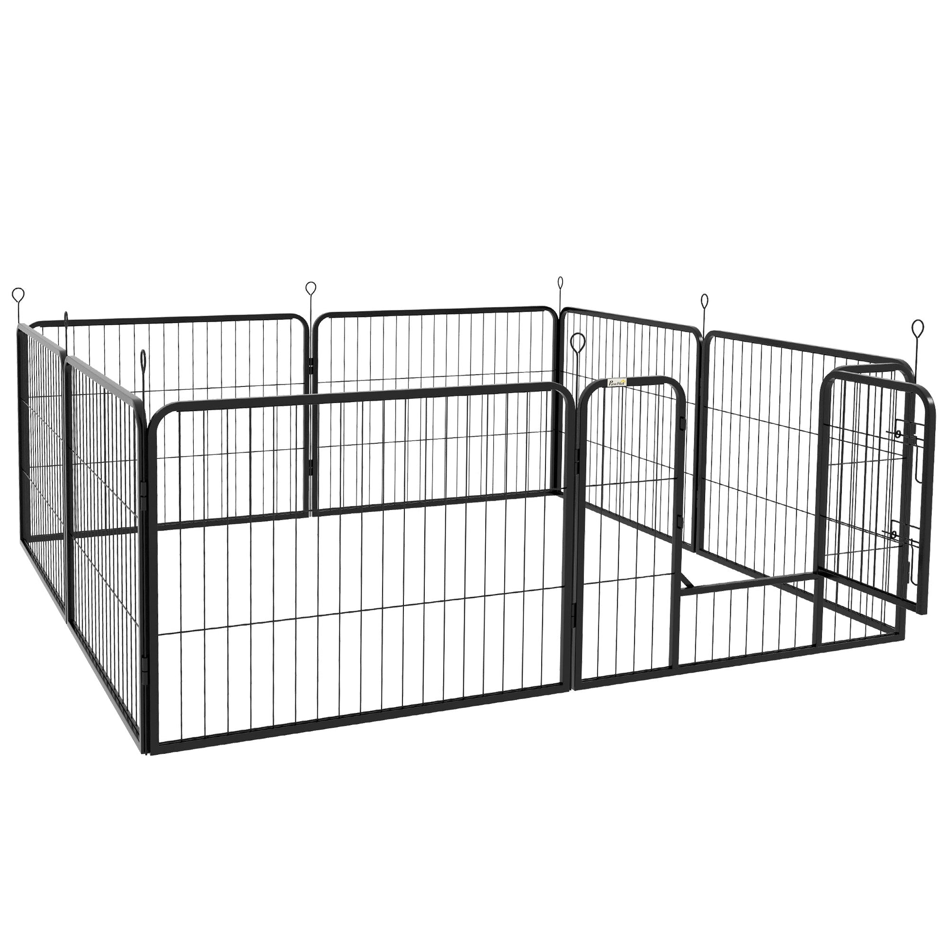Dog Pen 8 Panels Puppy Pen Heavy Duty Pet Playpen for Indoor Outdoor for Dogs, Rabbits, Ducks 60cm High