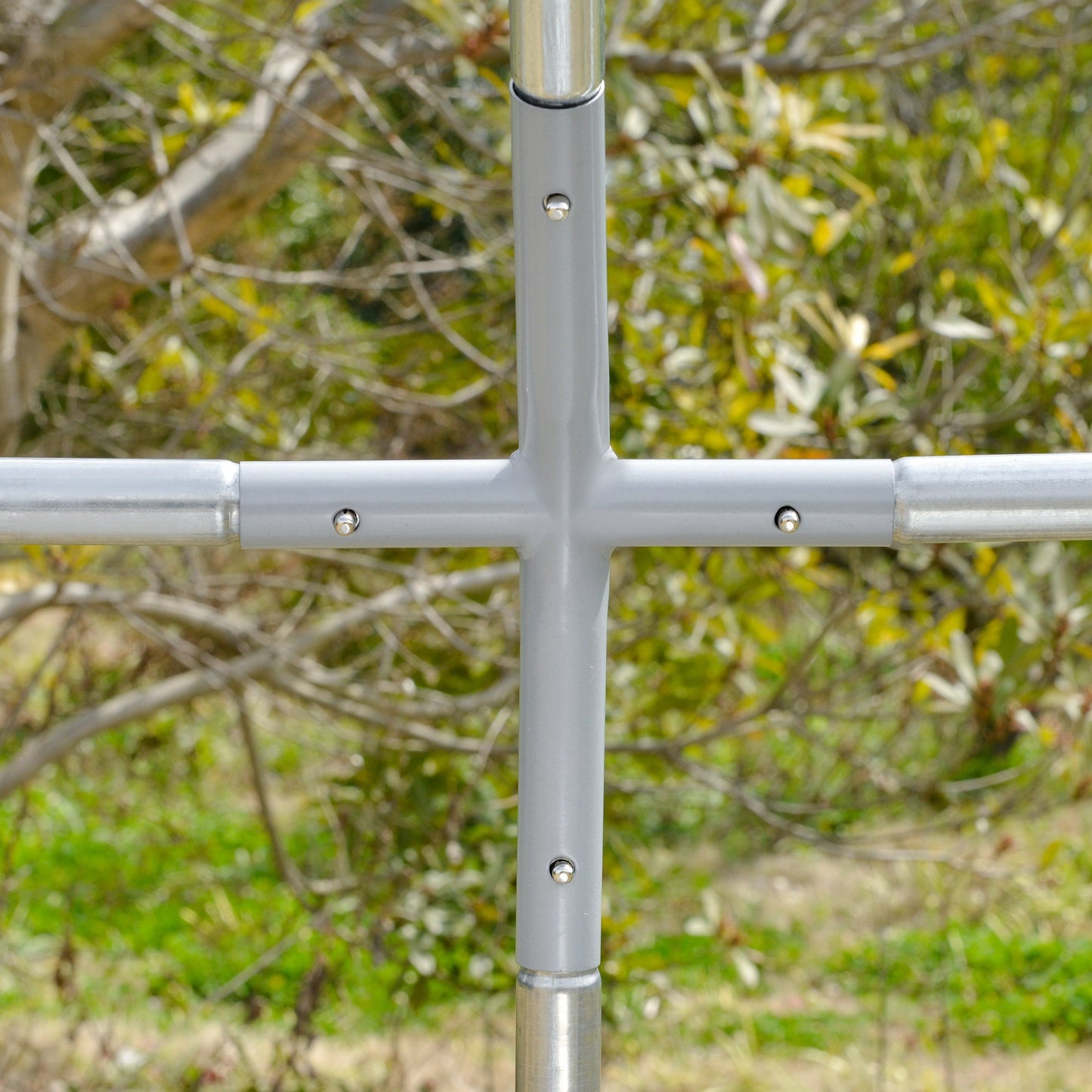 Walk In Chicken Run Galvanised Chicken Coop Hen Poultry House Cage Pet Playpen Garden with Water-Resist Cover, 2.8 x 1.9 x 2m