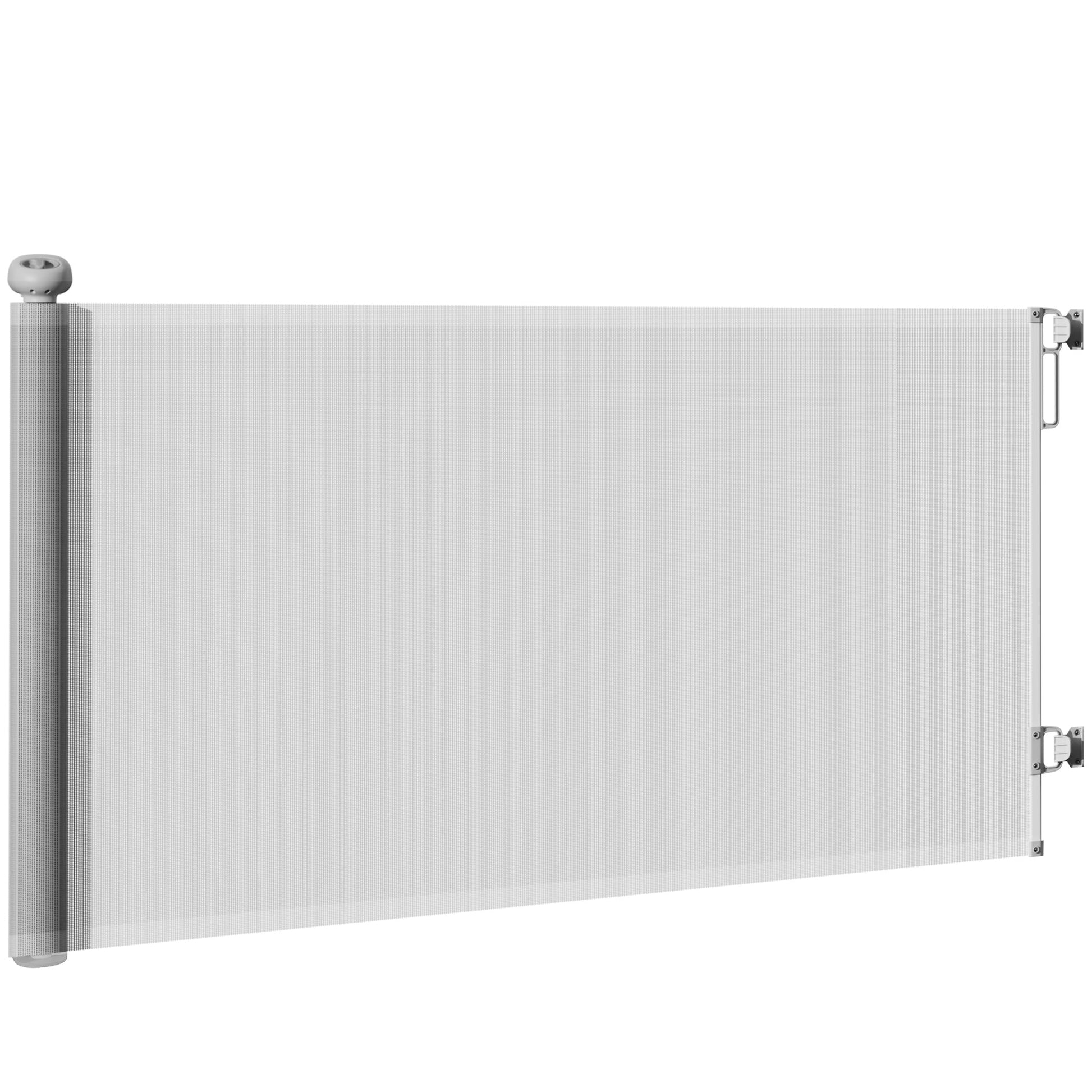 Retractable Stair Gate for Dogs, Extra Wide Dog Gate Extends Up to 180 cm Wide, 86.5 cm Tall, for Doorways, Stairways, Hallways, Indoor and Outdoor, Grey