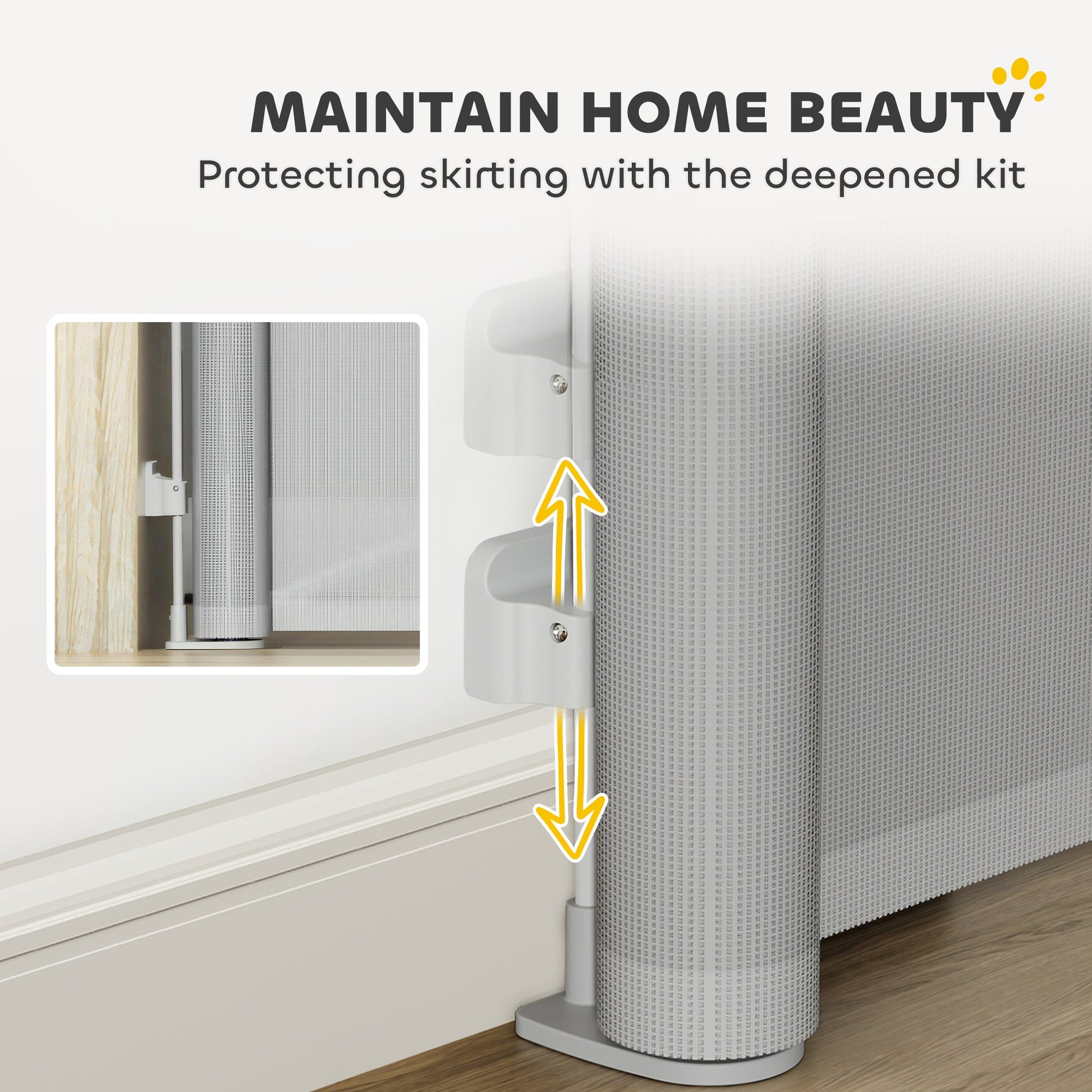 Retractable Stair Gate for Dogs, Extra Wide Dog Gate Extends Up to 180 cm Wide, 86.5 cm Tall, for Doorways, Stairways, Hallways, Indoor and Outdoor, Grey