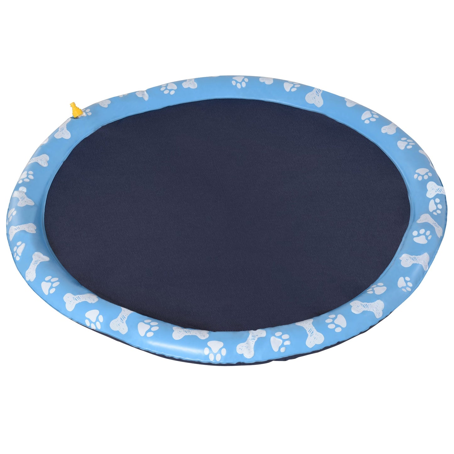 Dog Splash Pad, Pet Sprinkler Mat, Non-Slip Dog Paddling Pool, Foldable Outdoor Sprinkler and Splash Mat Water Play for Garden, Patio, Summer Fun, 170 cm