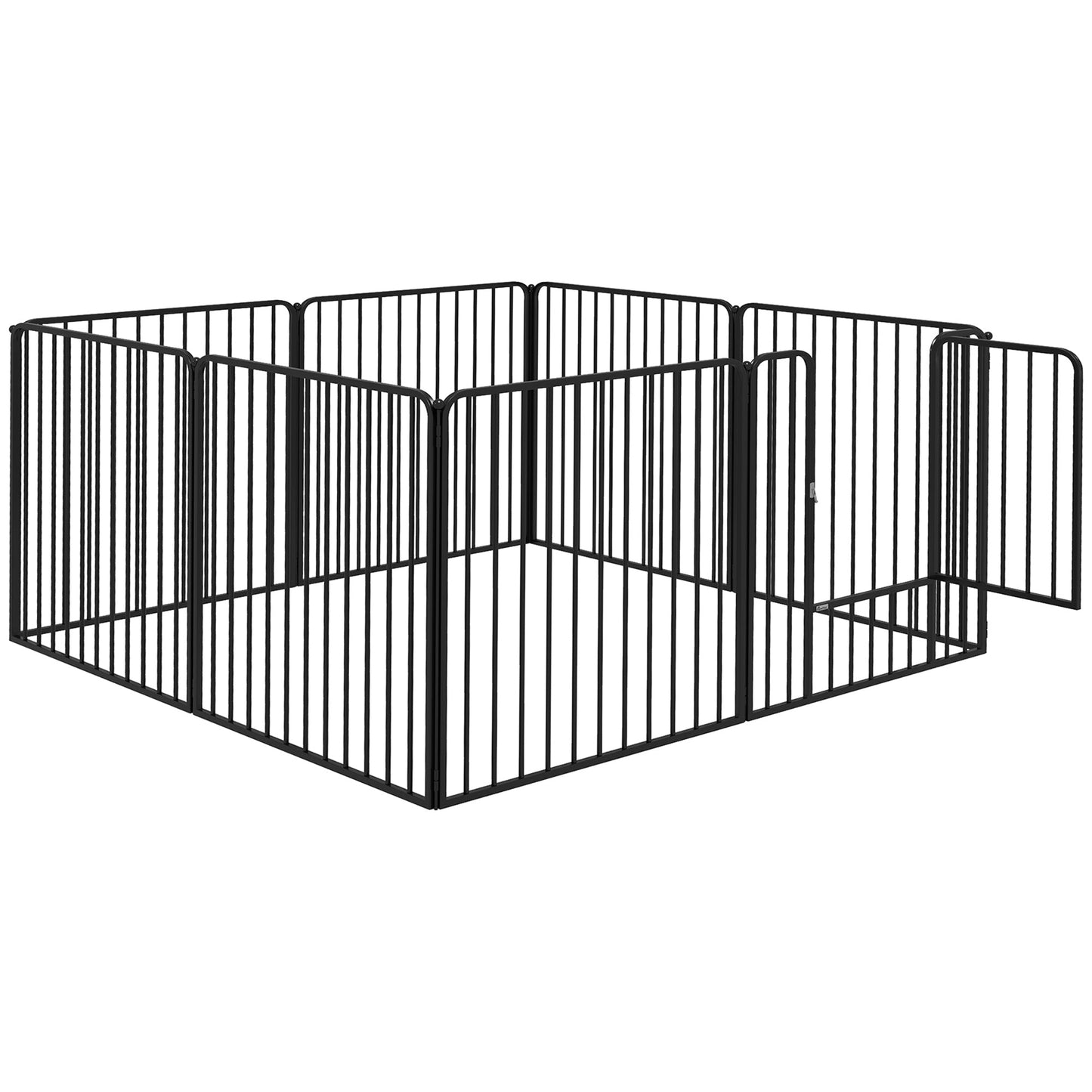 Heavy Duty Dog Playpen, 8 Panels Dog Pen, 80cm Height Pet Playpen Exercise Pen, with Door, for Small and Medium Dogs