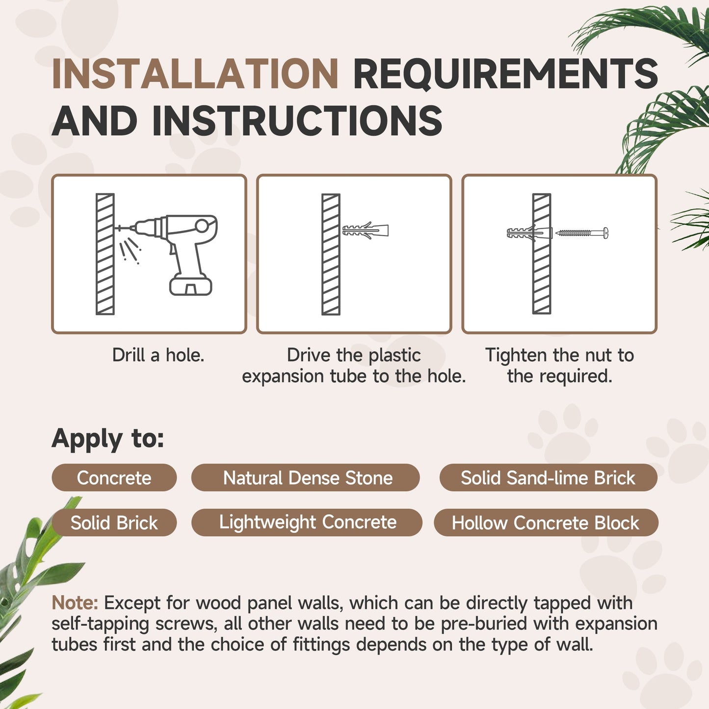 Cat Wall Shelves, 4 Piece Wall-Mounted Cat Tree with Steps, Ladder, Jumping Platforms, Scratching Posts, Toy Ball, Cat Wall Furniture for Indoor Cats, Light Grey