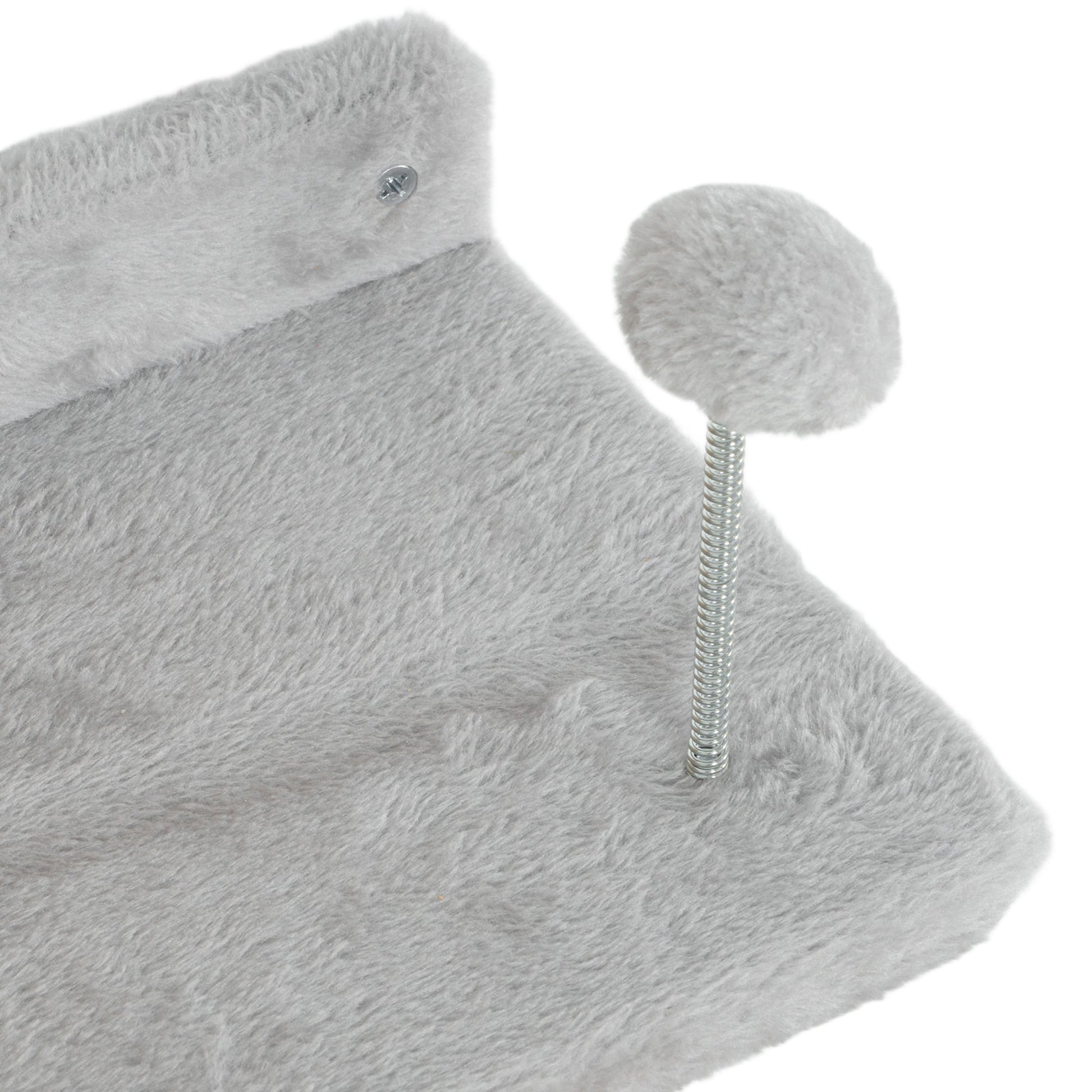 Cat Wall Shelves, 4 Piece Wall-Mounted Cat Tree with Steps, Ladder, Jumping Platforms, Scratching Posts, Toy Ball, Cat Wall Furniture for Indoor Cats, Light Grey