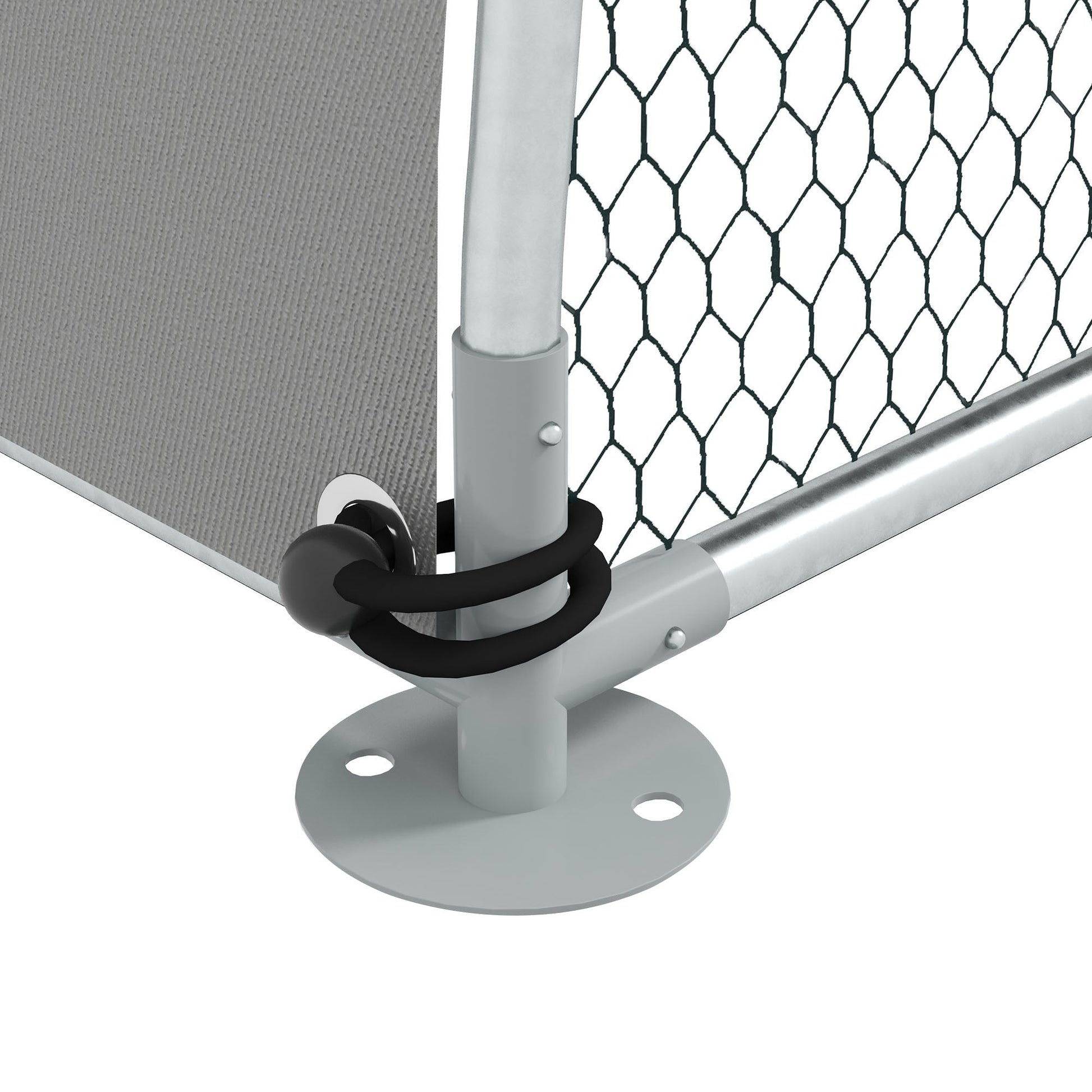 Walk In Chicken Run, Galvanised Chicken Coop Outdoor with Cover, Poultry Cage, for 8-12 Chickens, Hens, Ducks, Rabbits, 3 x 1.9 x 2.2m - Silver Tone