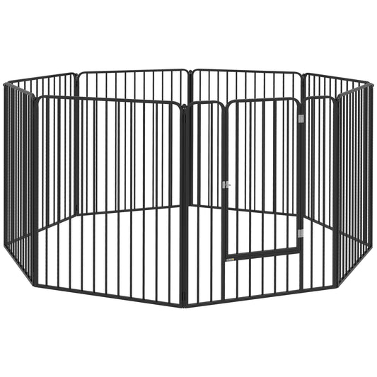 Heavy Duty Dog Playpen, 8 Panels Dog Pen, 100cm Height Pet Playpen Exercise Pen, with Door, for Small and Medium, Large Dogs