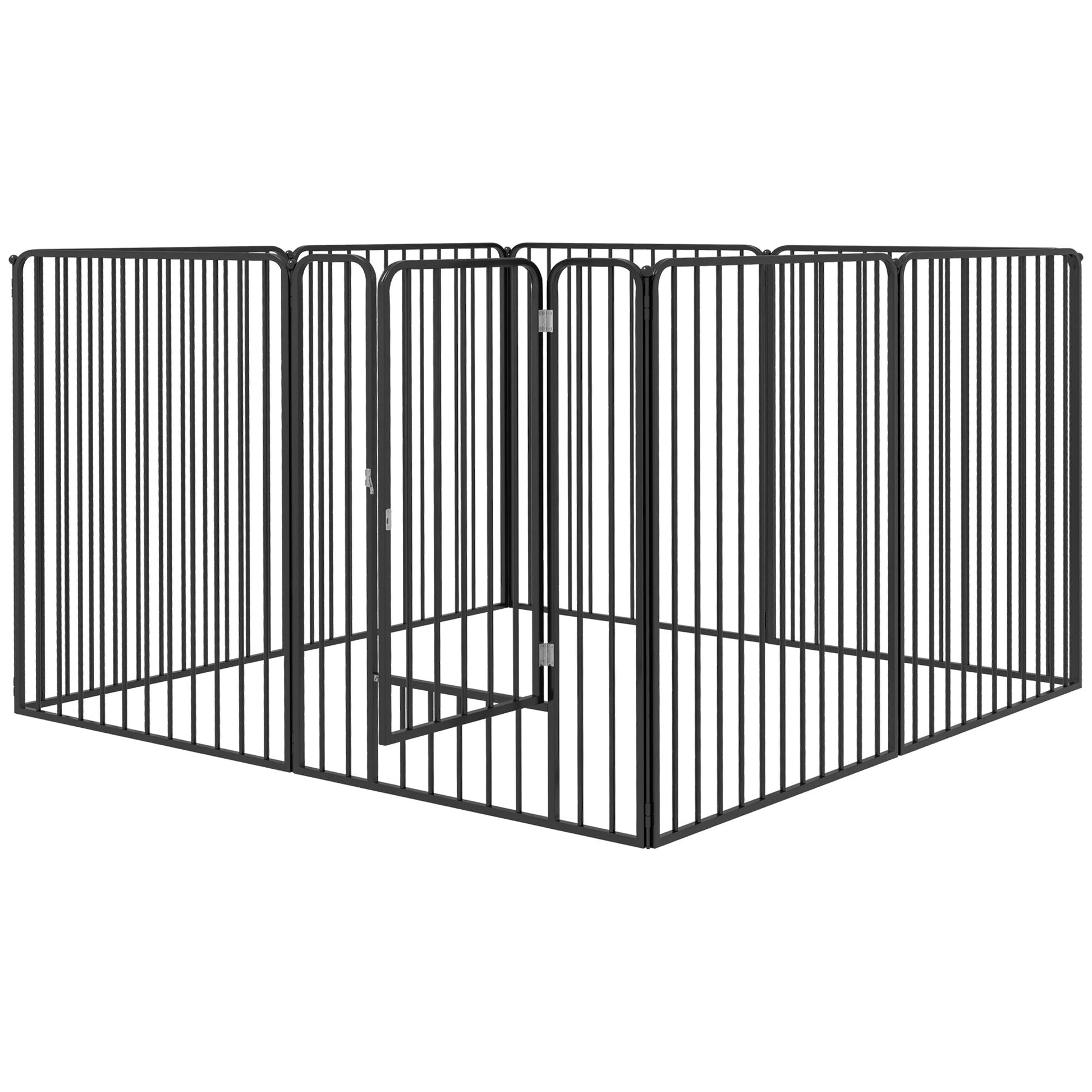 Heavy Duty Dog Playpen, 8 Panels Dog Pen, 100cm Height Pet Playpen Exercise Pen, with Door, for Small and Medium, Large Dogs