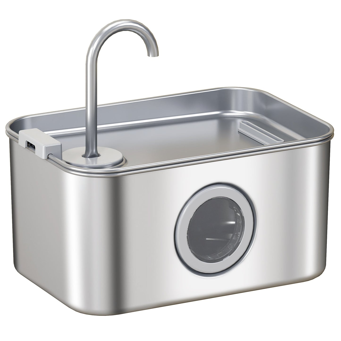 Cat Water Fountain for Drinking, 3.2L Stainless Steel Cat Fountain, Ultra-Silent, Automatic, Visible Water-Level, for Kittens, Dogs and Other Pets