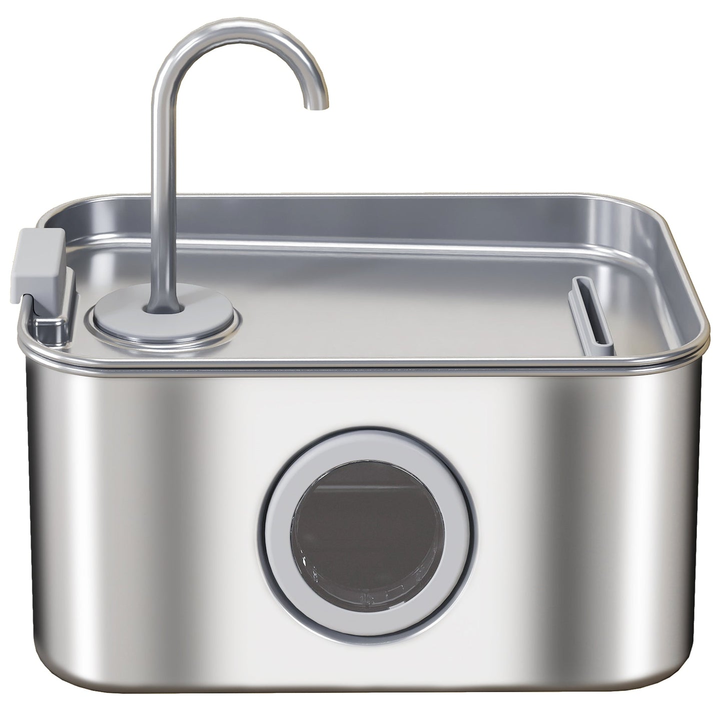 Cat Water Fountain for Drinking, 3.2L Stainless Steel Cat Fountain, Ultra-Silent, Automatic, Visible Water-Level, for Kittens, Dogs and Other Pets