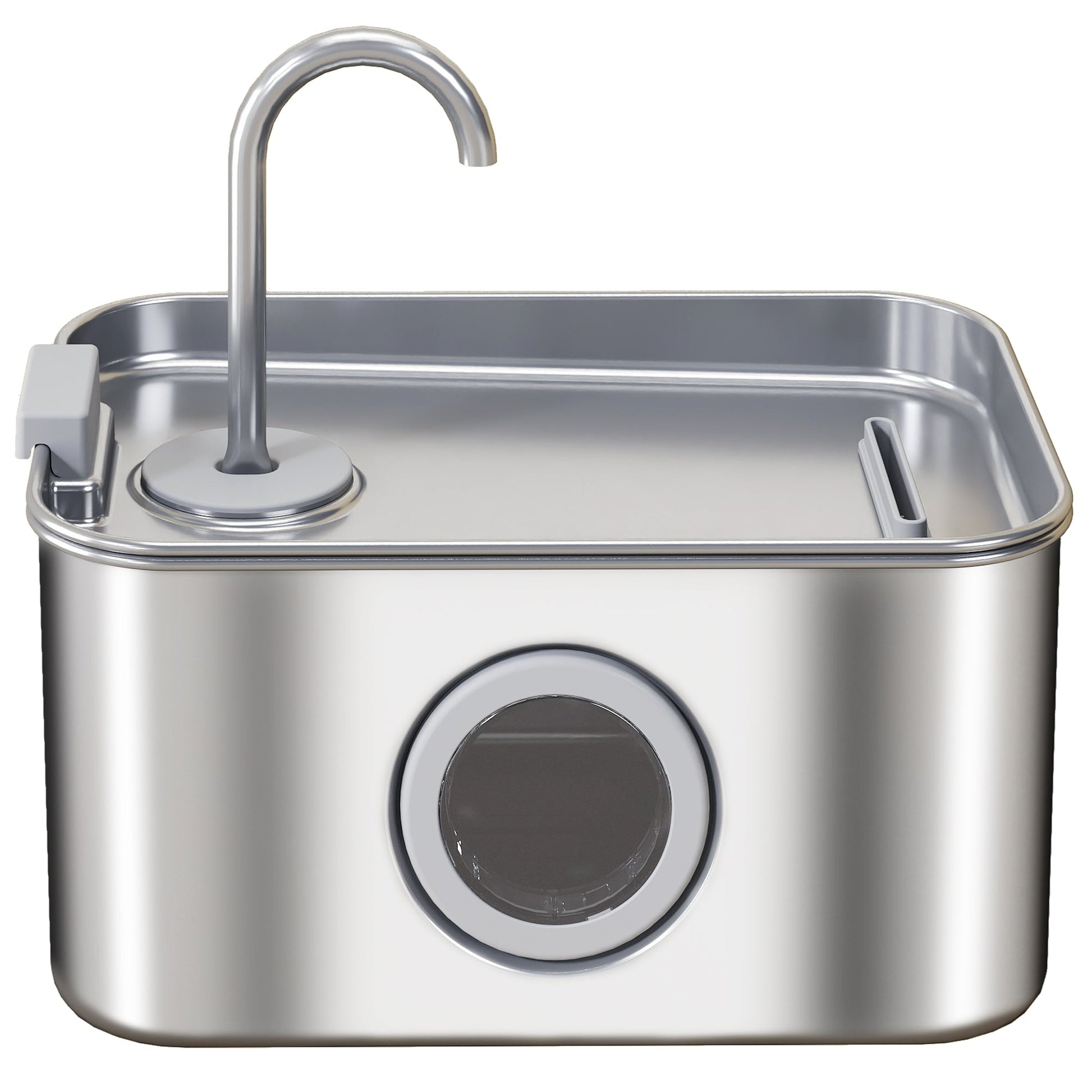 Cat Water Fountain for Drinking, 3.2L Stainless Steel Cat Fountain, Ultra-Silent, Automatic, Visible Water-Level, for Kittens, Dogs and Other Pets