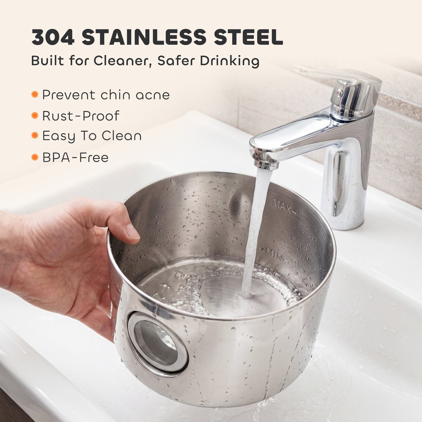 Wireless Cat Water Fountain for Drinking Stainless Steel, 4L/135oz Large Battery Operated Cat Fountain Cordless, Ultra-Quiet Pet Water Dispenser with Motion Sensor, 6 Filters, Rechargeable