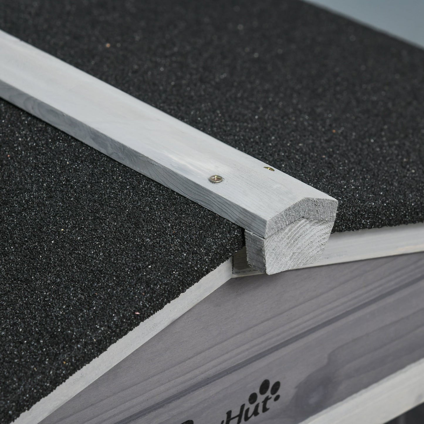 Rabbit Hutch Outdoor with Run Guinea Pig Hutch 2-Tier Bunny Cage w/ Wheels No-Leak Plastic Tray 157.4 x 53 x 99.5 cm - Grey