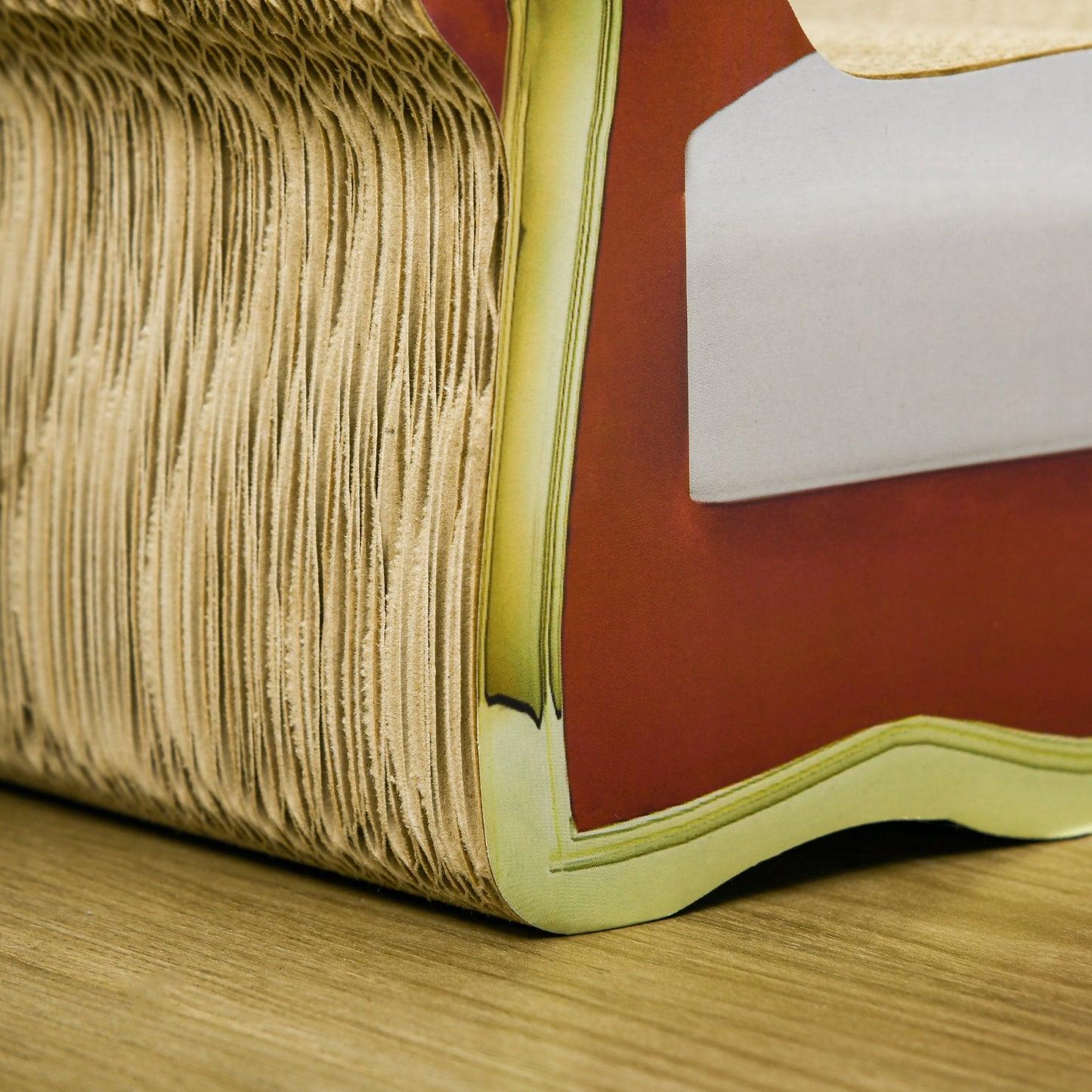 Cat Scratching Board, Cardboard Cat Scratcher Lounge Sofa with Catnip, 58 x 29.5 x 29cm