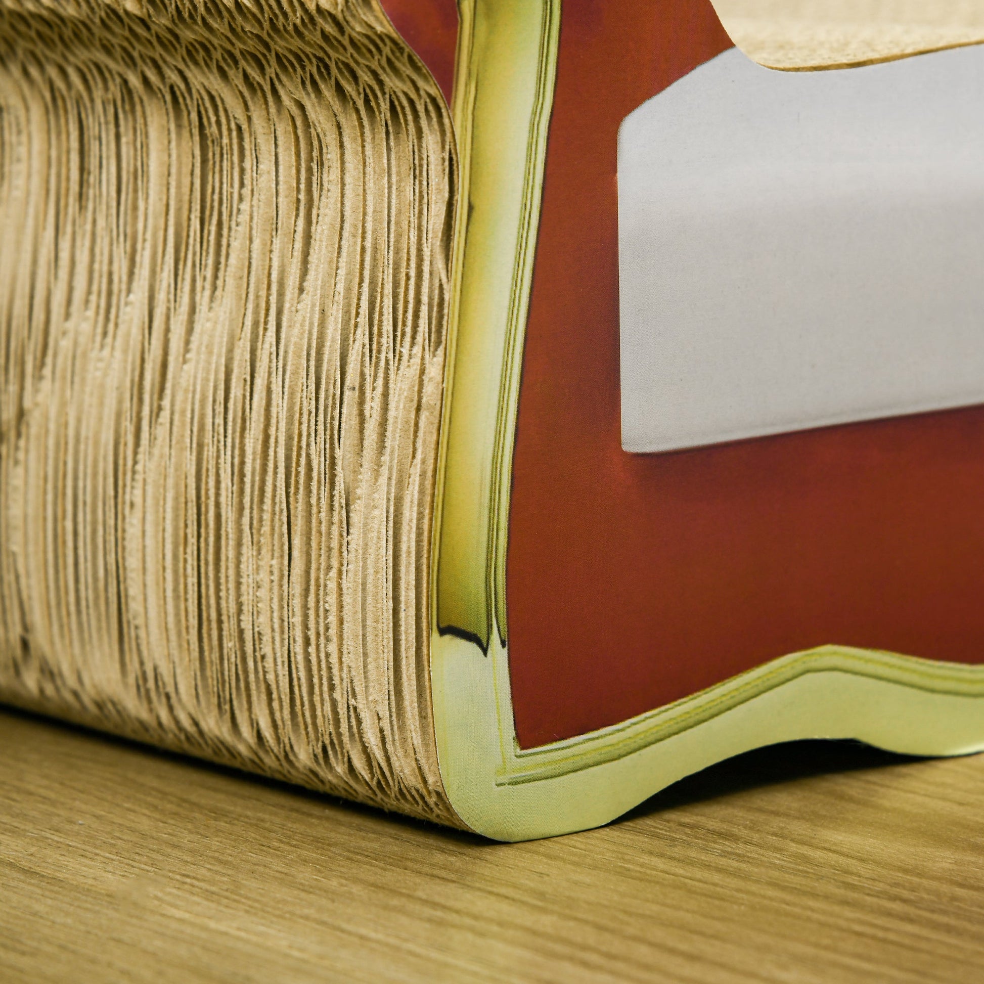 Cat Scratching Board, Cardboard Cat Scratcher Lounge Sofa with Catnip, 58 x 29.5 x 29cm