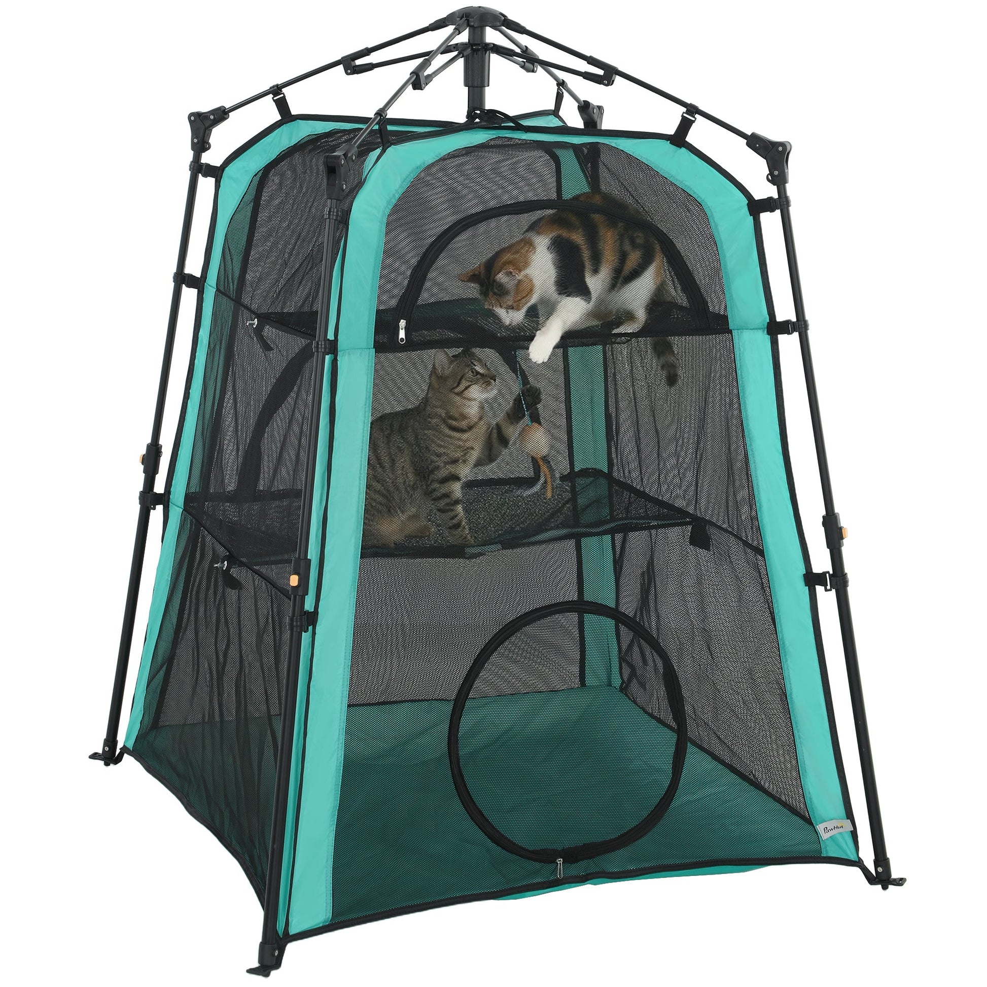 Catio, Outdoor Indoor Cat Enclosure Extra Large, Spacious Cat Tower Tents Playpen with Breathable Mesh, Carry Bag and Stakes, for Outside, Patios, Camping, Indoor Use