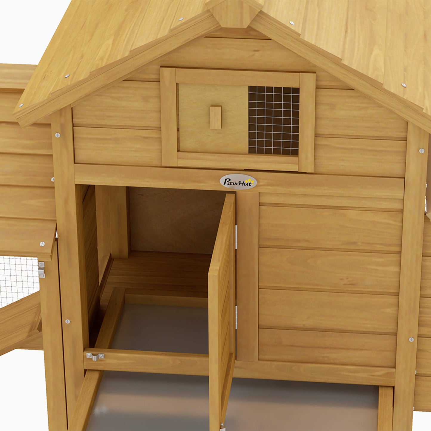 Small Chicken Coop with Run Hen House Poultry Coops Cages Nesting Box Wood 150.5 x 54 x 87cm