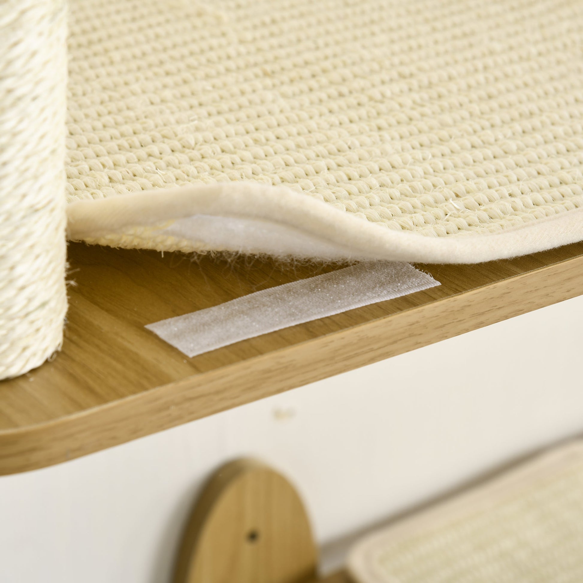 8 Piece Cat Shelves Set, Cat Wall Furniture with Condo, 3 Perches, 3 Scratching Posts, Steps, Wall Mounted Cat Tree for Indoor Cats, Beige