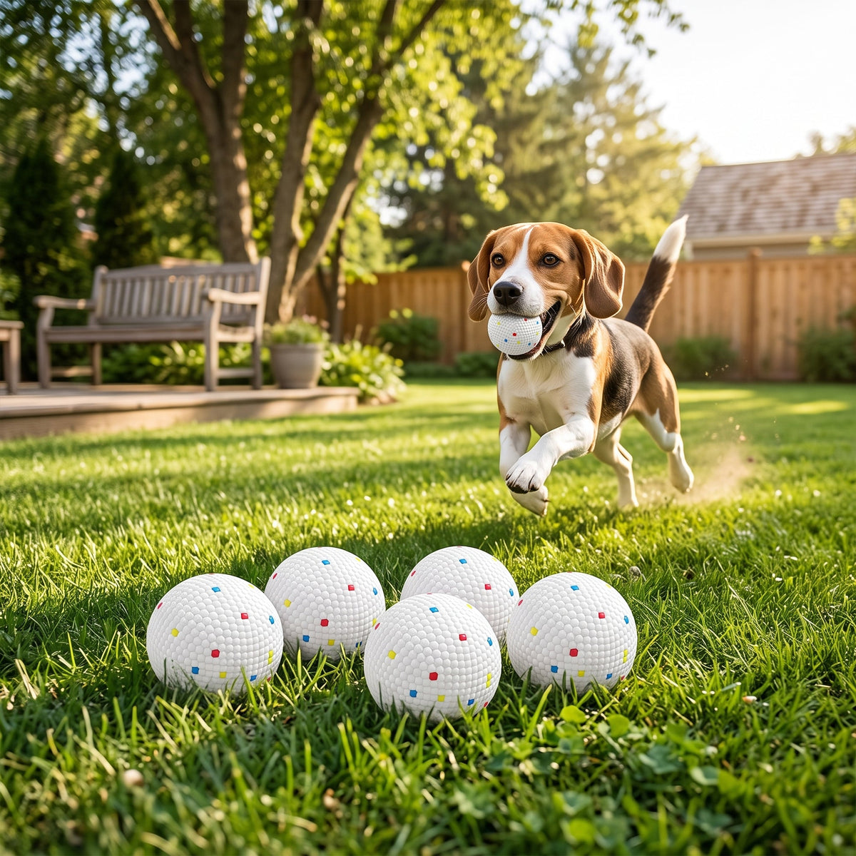 6 Pack Dog Balls Toys Fits Aggressive Chewers, Indestructible Teething and Water ETPU Balls for Throw and Fetch, High Bounce Interactive Toys for Small and Medium Dogs, 5.8cm/2.3Inch