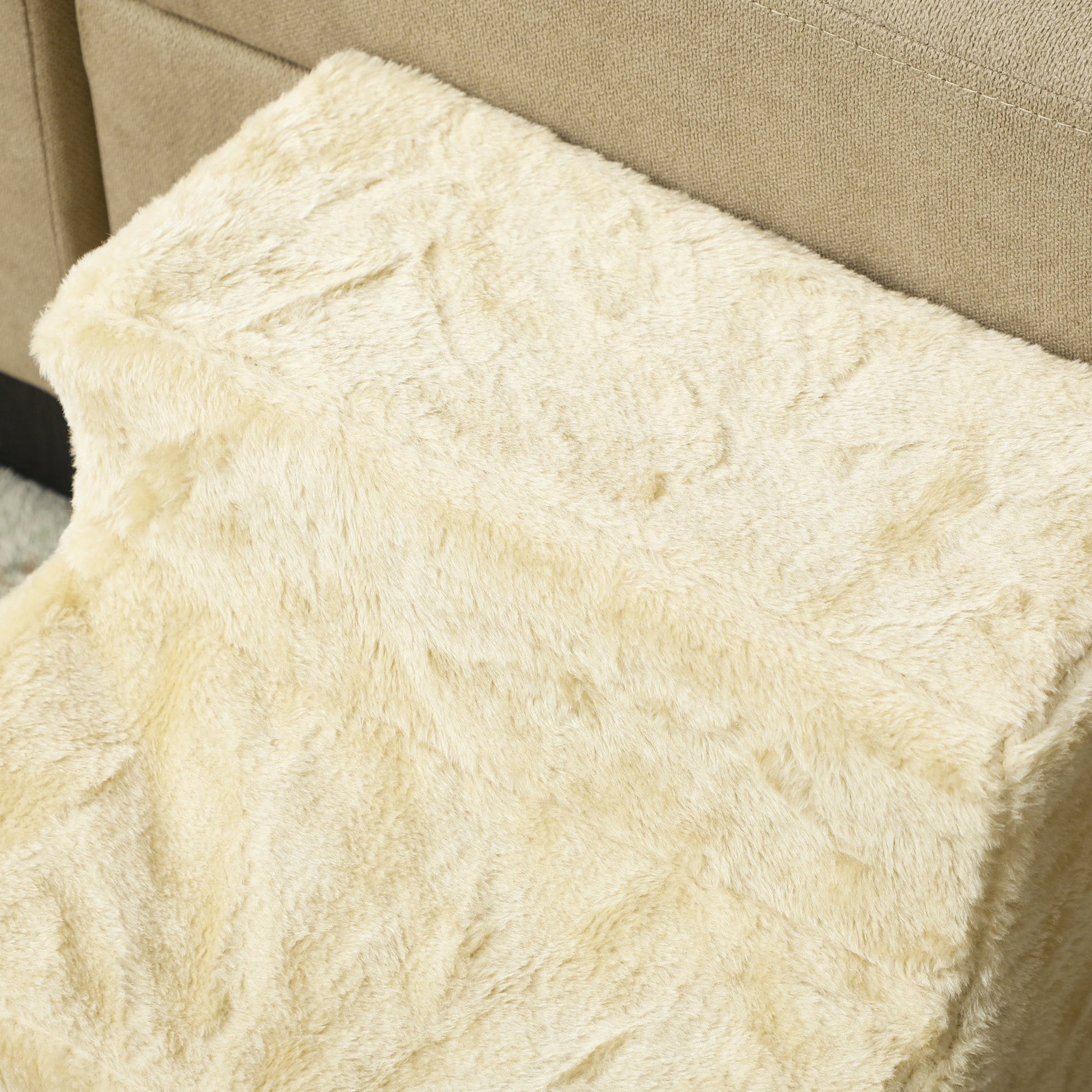 Dog Steps for Sofa, 3 Steps Dog Stairs, Pet Stairs, with Washable Plush Cover, for Small Breeds, Cats - Beige
