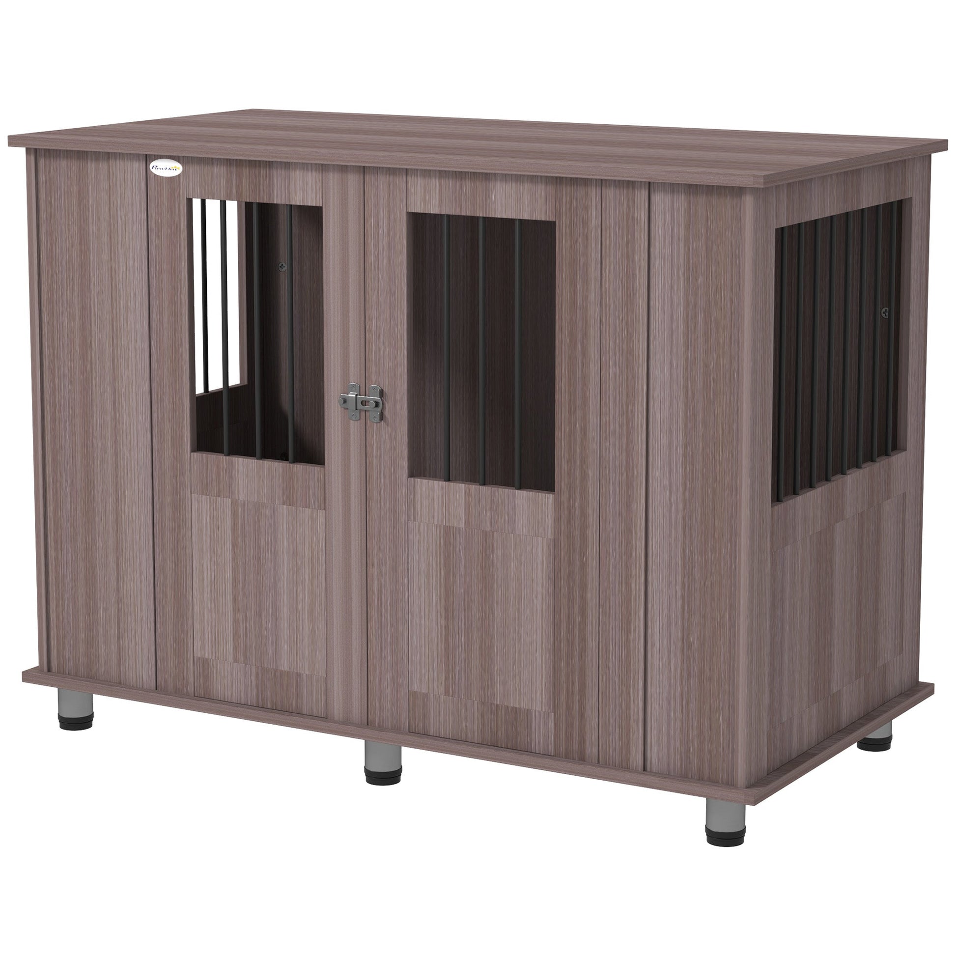 Dog Crate Furniture End Table, Pet Kennel for Extra Large Dogs with Magnetic Door Indoor Animal Cage, Purple, 114 x 60 x 82 cm