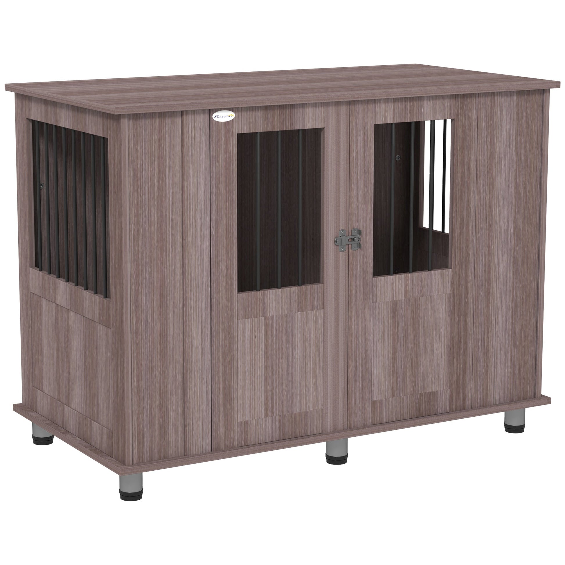 Dog Crate Furniture End Table, Pet Kennel for Extra Large Dogs with Magnetic Door Indoor Animal Cage, Purple, 114 x 60 x 82 cm